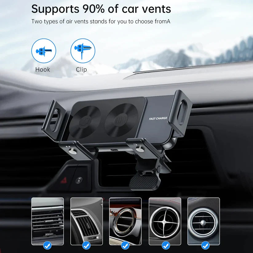 Auto-Grip Car Holder with Fast Wireless Charger For Galaxy Z Fold Series